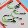 Noctilucent Barbed Hooks Pesca Tackle