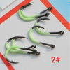 Noctilucent Barbed Hooks Pesca Tackle